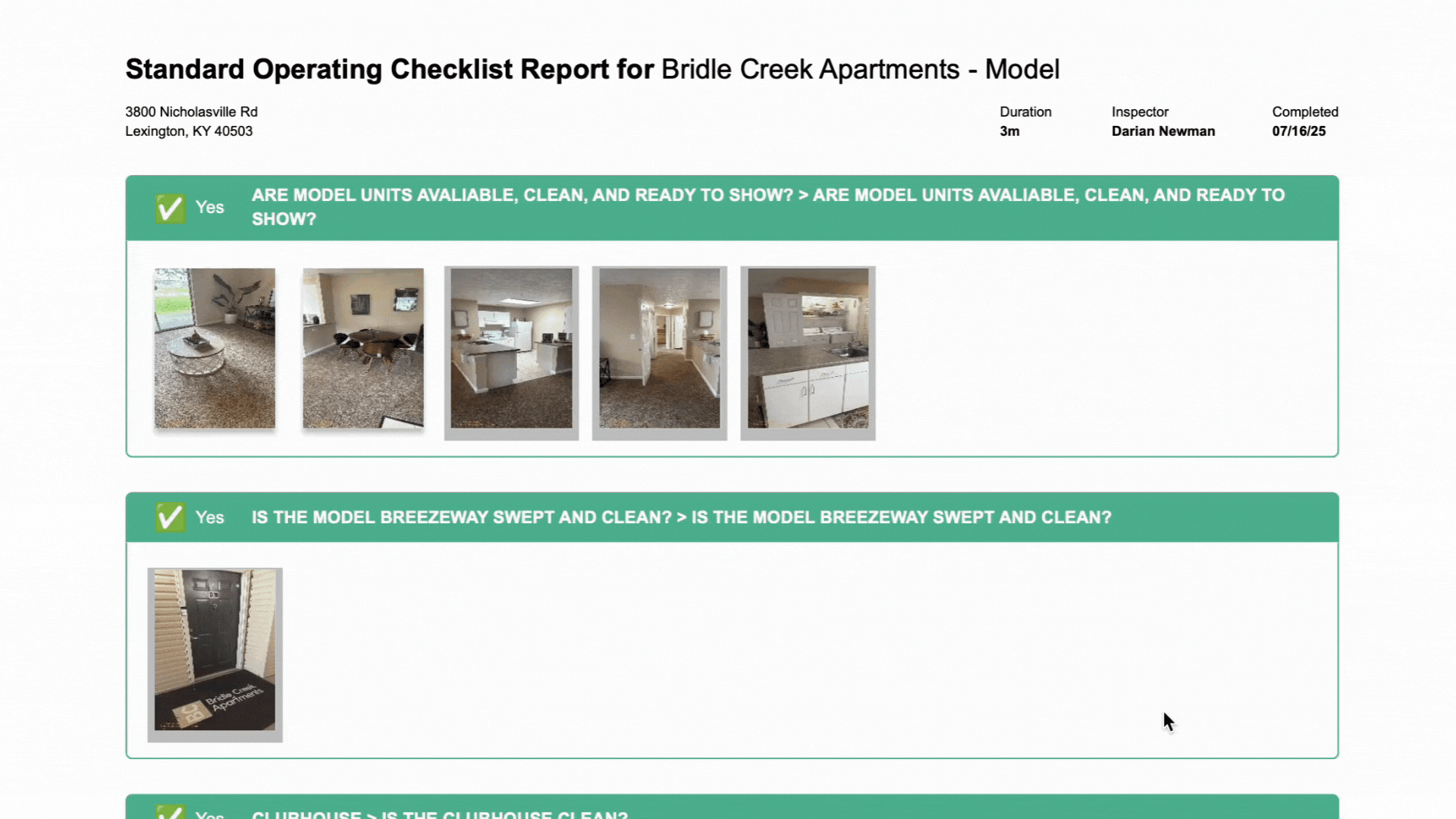 Inspections - Physical Condition Assessments